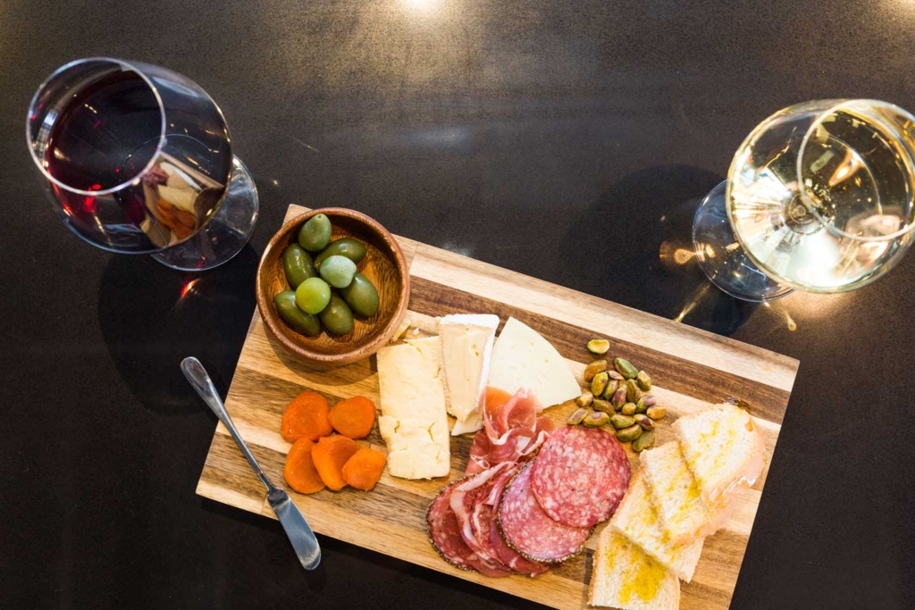 Charcuterie Board and wine at Rott n' Grapes
